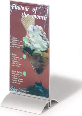 Zdjęcie produktu dla DURABLE Stojak prezentacyjny na stó? PRESENTER 1/3 A4 pionowy, Przezroczysty, 858719