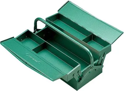 Obrázek produktu pro Kufřík na nářadí s výsuvnými přihrádkami – 3 zásuvky – délka 200 mm – výška 150 mm – šířka 420 mm – úložný box – praktický pro domácí použití