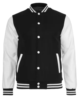 Produktbild von Urban Classics - "Oldschool" Varsity-Jacke (US-College-Stil) für Herren TN1594 (S) (Schwarz/Weiß)
