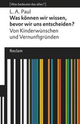 Obrázok produktu pre Was können wir wissen, bevor wir uns entscheiden?
