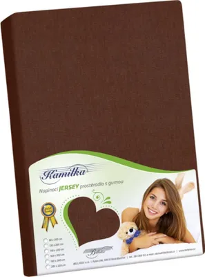 Obrázok produktu pre Jersey plachta – 180x200x40 – tmavohnedá