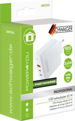 Obrázok produktu pre Rýchlonabíjací adaptér USB-C & A 65W
