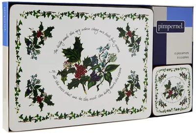 Platzsets und Untersetzer, 12-teilig, Textil, mehrfarbig, 40,1 x 29,8 cm