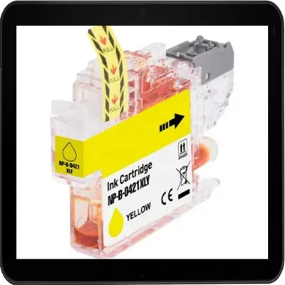 Produktbild von LC-421XLY TiDis Ersatztintenpatrone – Yellow m.6,5ml Inhalt