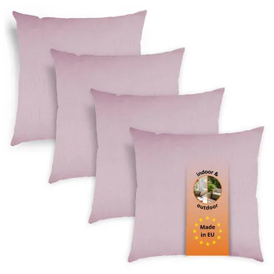 Productafbeelding van Set van 4 bankkussens, 40 x 40 cm, sierkussens, hoofdkussens, oudroze, sleepling