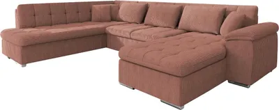 Produktbild von MIRJAN24 Ecksofa Niko Cord, Polsterecke mit Schlaffunktion, Sofa, Polstergarnitur (Farbe: Poso 29, Seite: Rechts)