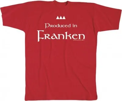 Produktbild von Kinder T-Shirt mit Print - Produced in Franken - 08123 - rot - Gr. 86-164 Größe - 98/104