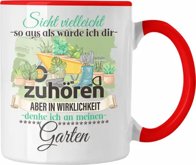 Produktbild von Trendation - Gärtner Geschenk Tasse Hobbygärtner Liebhaber Geschenkidee Lustiger Spruch (Rot)