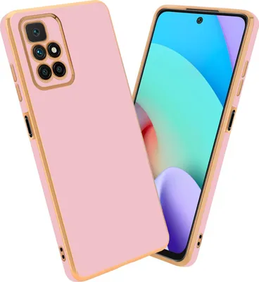 Produktbild von Cadorabo Schutzhülle für Xiaomi RedMi 10 Hülle in Rosa Handyhülle TPU Silikon Kameraschutz Etui Case