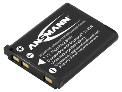 Image de ANSMANN A-Oly Li 42 B - Batterie d'appareil photo - Li-Ion - 650 mAh - pour Olympus D-765 ; Stylus Tough TG-320, VG-165, 180 ; Stylus Smart D-770, VG-180
