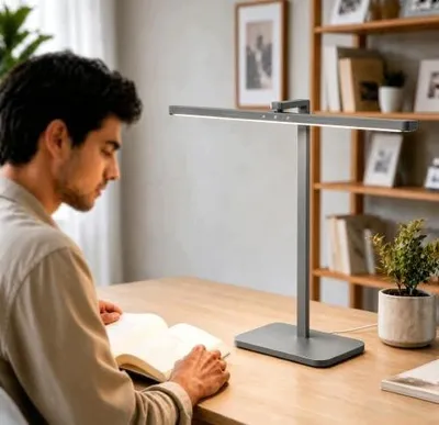 Zdjęcie produktu dla Lampa biurkowa LED 60 cm 1500 luksów ściemnialna 2700 6500K do biura domu