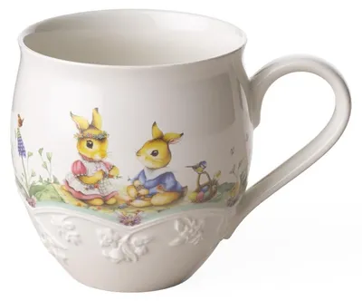Obrázok produktu pre Villeroy & Boch, hrnček s rúčkou zo série Spring Fantasy, sada "Kvetinová lúka", 4 kusy