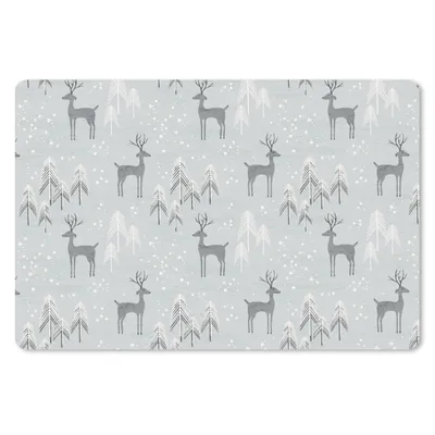 Produktbild von MuchoWow® Schreibtischunterlage Muster - Hirsche - Winter 60x40 cm - XXL Mauspad - Großes Mauspad