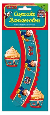 Produktbild von LUTZ MAUDER Kindergeburtstag Cupcake Banderolen Feuerwehr