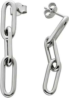 Produktbild von Paperclip Ohrstecker Silber 925 rhdodiniert