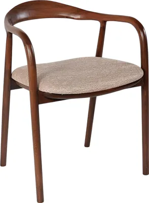 Produktbild von Brauner Armlehnenstuhl Textilstühle Stilvolle Polsterstühle Möbel
