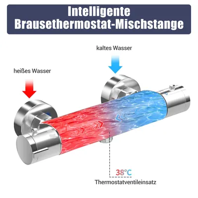 Produktbild von Duscharmatur Mischbatterie Dusche Duschthermostat Armatur Bad Brausethermostat