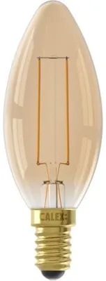 Produktbild von LED Kerzenlampe B35 dimmbar E14/3,5W gold 250 lm 2100 K warmweiß Calex Warm Filament