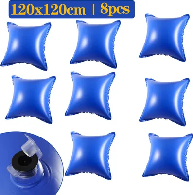 Produktbild von Bettizia Poolkissen Luftkissen 120x120cm Winterkissen Poolpolster Pool Abdeckung quadratisch für Schwimmbad geeignet als Winterabdeckung 8 Stück