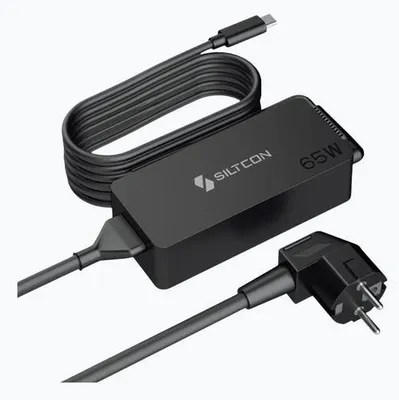 Produktbild von Siltcon® USB-C Ladegerät 65W – Universal Laptop Netzteil für Lenovo, HP, Dell, Asus & Acer mit 3m Kabel