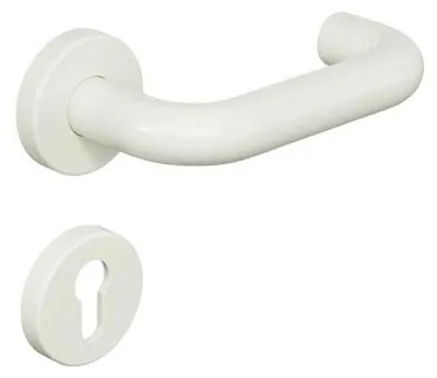 Produktbild von Hewi Rosetten-Drückergarnitur 111.23R / 305.23R / 306.23 PZ Vierkant 8mm TS38,1-48mm reinweiß - 111R01.230 99