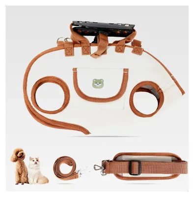 Produktbild von Hunde Rucksack Tragetasche für Hunde bis 6 kg, Transporttasche für kleine Hunde und Katzen, verstellbares Hundetragetuch für Transport und Ausflüge