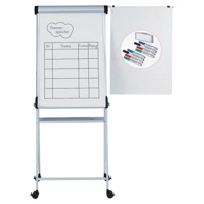Obrázek produktu pro MAUL flipchart MAULpro 60 x 77 x 200 cm mobilní výškově nastavitelný stříbrný