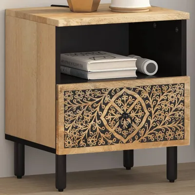 Produktbild von Nachttisch 40x33x46 cm Massivholz Mango 358218
