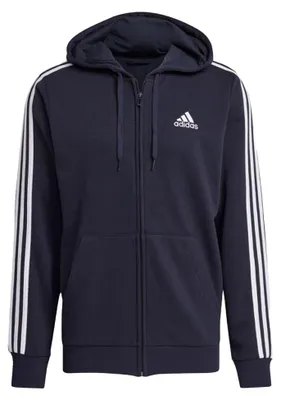 Image de Adidas - Sweat à capuche « Essentials » avec fermeture éclair intégrale pour homme PP2297 (S) (bleu marine foncé)