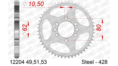 Produktbild von AFAM 12204-53 Kettenrad hinten