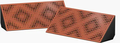 Immagine prodotto di confezione da 2 pezzi - Trappola per bassi acustica angolare stretta | dimensioni: 23 x 50 cm | colore: (ciliegio, REBAT horizon)