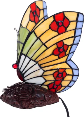 Produktbild von Tischlampe Tiffany-Style Schmetterling 203 Leuchte Dekorationslampe