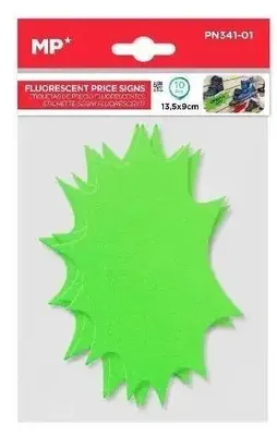 Image de Etiquettes de prix vertes fluorescentes 135x90mm