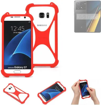 Produktbild von K-S-Trade Handy-Hülle kompatibel mit POCO X6 Pro 5g Schutz-Hülle Bumper Silikon Schutz Hülle Cover Case Silikoncase Silikonbumper TPU Softcase