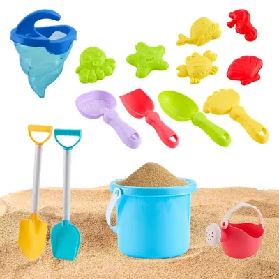 Immagine prodotto di Set da gioco portatile per bambini, con 15 pezzi, ideale per giocare con la sabbia