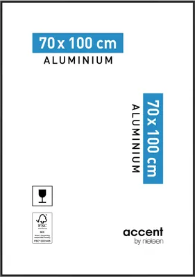 Produktbild von accent by nielsen Aluminium Bilderrahmen Accent, 70x100 cm, Schwarz Matt