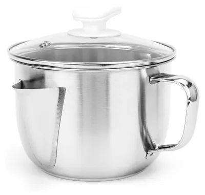 Produktbild von Fetttrennkanne Edelstahl,Fettabscheider mit Deckel, Fettkanne aus Edelstahl 304 fš¹r das Absch?pfen von Fett aus So?en und Suppen