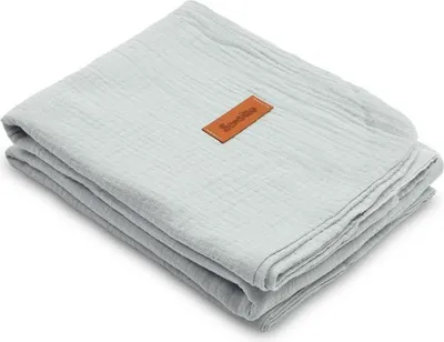 Produktbild von SENSILLO - Musselin Sommerdecke Baby geborenen - Baumwolldecke 75x100cm - Silber