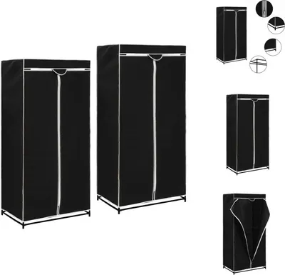 Obrázek produktu pro vidaXL Šatní skříně 2 ks černé 75×50×160 cm - Šatní skříně