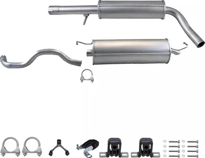 Produktbild von Ferroz Ersatz für Komplette Auspuffanlage ab Kat für VW Golf IV 4 VW Beetle 1.4i 16V + Montagezubehör
