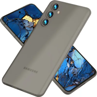 Image de NALIA Hardcase extrêmement fin pour Samsung Galaxy S24 Plus Coque, 0,3mm ultra mince, Extra Slim Cover Matt Taupe Transparent