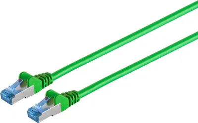 Produktbild von S/CONN maximum connectivity Netzwerkkabel-Patchkabel, cat 6A, S/FTP, PIMF, Halogenfrei, GHMT-, grün, 1,5m (75711-A1.5G)