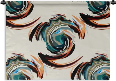 Produktbild von MuchoWow® Wandteppich Wandbehang Muster - Abstrakt - Farbe 90x67.5 cm Tapisserie Dekoration Wandtuch - Fototeppich - Wand-Skulpturen