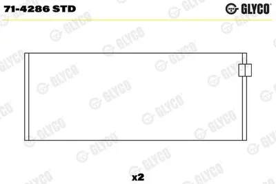 Produktbild von GLYCO 71-4286 STD Pleuellager für RENAULT TRUCKS Midliner