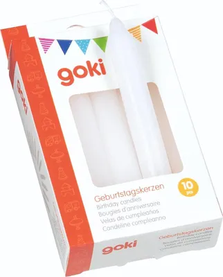 Image de Bougies d'anniversaire, set de 10, blanc