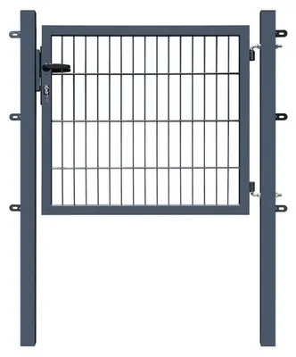 Produktbild von Doppelstabmatten Gartentor Einzeltor Basic 6/5/6 mm Anthrazit