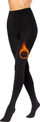Produktbild von Merry Style Thermo Strumpfhose Damen Winter Gefütterte Strumpfhose MS-ATX-442 (Schwarz, XS/S)
