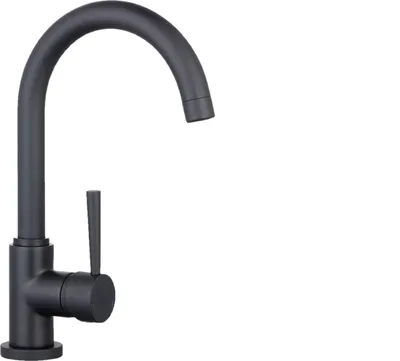 Produktbild von SCHÜTTE Küchenarmatur CORNWALL, Wasserhahn Küche mit Energiesparfunktion, Einhebelmischer 360° schwenkbarer Auslauf, Schwarz matt