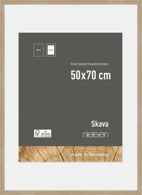Produktbild von nielsen Holz Bilderrahmen Skava Eiche, 50,0 x 70,0 cm - mit Passepartout 40x50 cm
