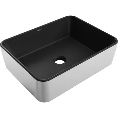 Obrázek produktu pro Mexen Catia umyvadlo na desku 48 x 37 cm, Matná černá/stříbrná - 21314874